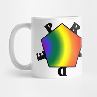 Pride Pentagon rainbow colors gift idea Mug